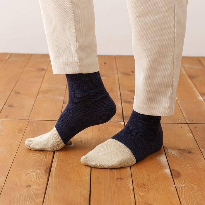 ラソックス 正規取扱店 日本製 CA182CR02 ニューウォームウール・クルー  rasox ソックス まとめ買い L字型 レディース メンズ ユニセックス 靴下 くつ下 直角 | rasox | 06