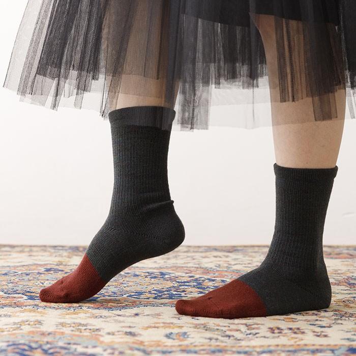 ラソックス 正規取扱店 日本製 CA182CR02 ニューウォームウール・クルー  rasox ソックス まとめ買い L字型 レディース メンズ ユニセックス 靴下 くつ下 直角 | rasox | 07