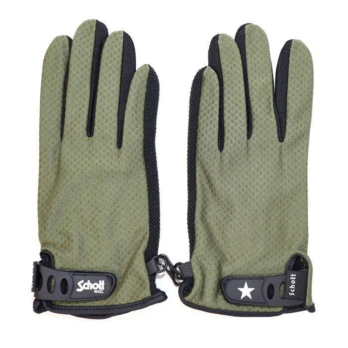 正規取扱店 3119049 SCHOTT SUMMER GLOVE ショット サマーグローブ 手袋 メンズ スマートフォン対応 グローブ バイクグローブ ライダースグローブ｜pepecoco｜09