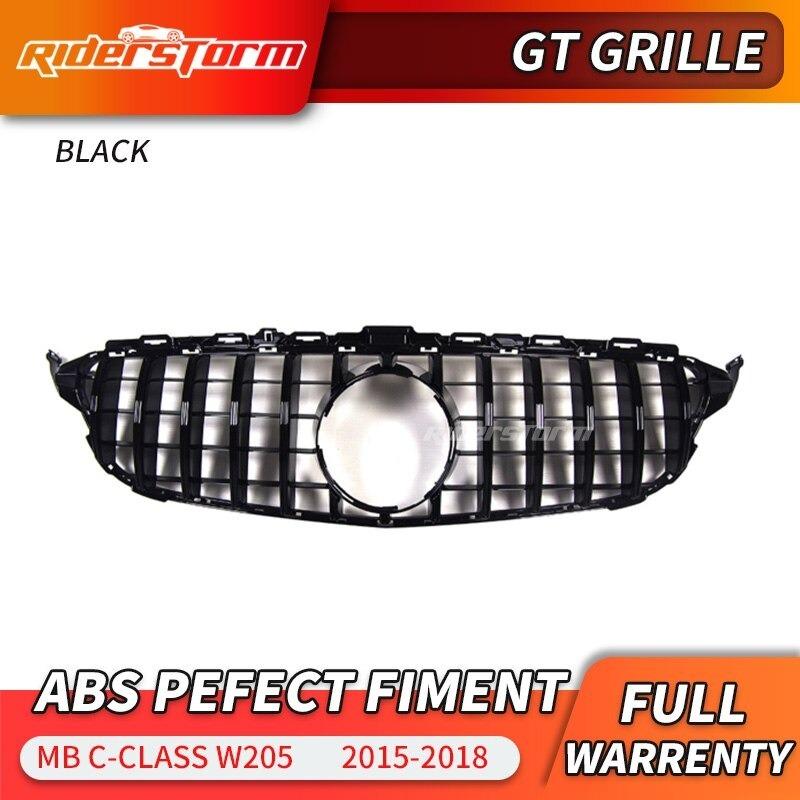 車 エアロパーツ フロントグリル メルセデスベンツ Cクラス w205 GTフロントグリル GTRグリル AMGルック c180 c200 c250 c300 c43 2015-2019+|pepper|07