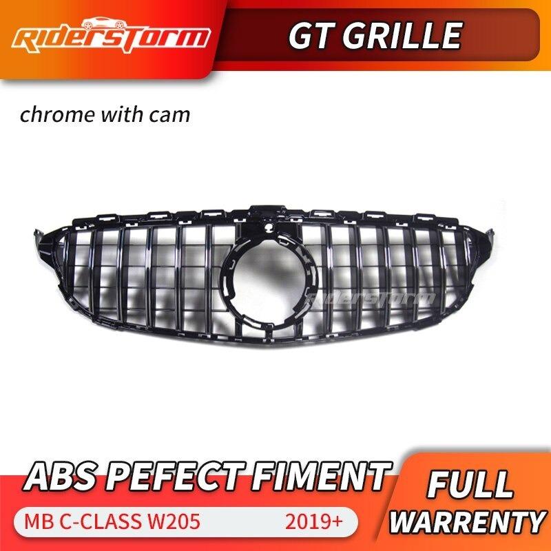 車 エアロパーツ フロントグリル メルセデスベンツ Cクラス w205 GTフロントグリル GTRグリル AMGルック c180 c200 c250 c300 c43 2015-2019+|pepper|08