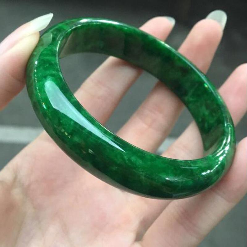 バングル 天然翡翠 ブレスレット ビルマジェイド ジュエリー ヒスイ