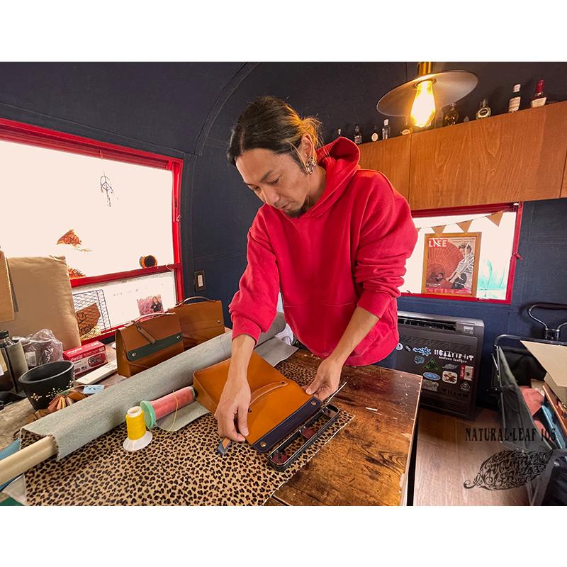 裁縫セット 本革 NATURAL・LEAF 103 ナチュラルリーフ103 キャメル