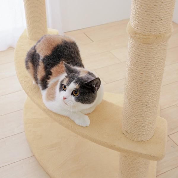 キャットタワー キャットハンモックタワー ワイド 全高168cm 猫タワー 