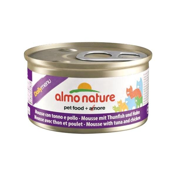 アルモネイチャー デイリーメニュー まぐろとチキン入りお肉のムース ウェットフード トッピング 猫 almo nature キャットフード イタリア｜peppynet