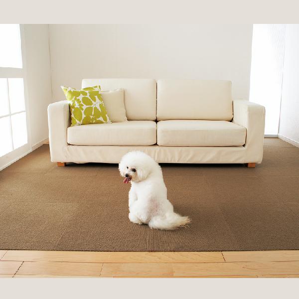 サンコー ペットマット 滑り止め ピタッと吸着タイルマット 大判