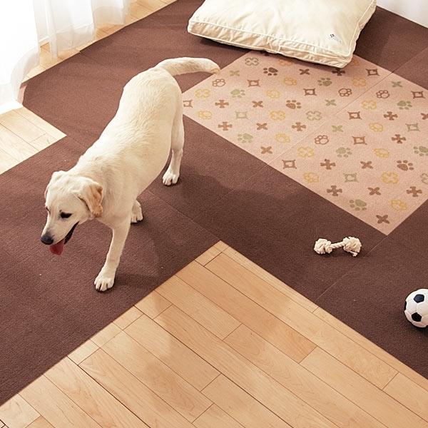 *☆38枚セット ピタッと吸着タイルマット 犬用マット(滑り止めマット)☆* サンコー ペットマット 滑り止め ピタッと吸着タイルマット