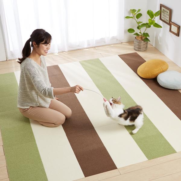 サンコー ペットマット 滑り止め ピタッと吸着タイルマット スクエア