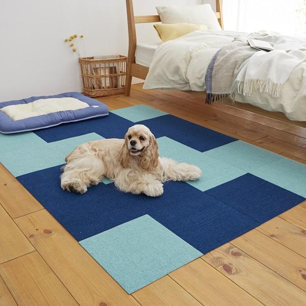 サンコー ペットマット 滑り止め ピタッと吸着タイルマット