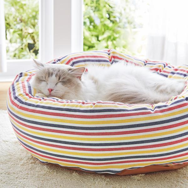 さわやかマリンベーグルベッド Mサイズ 犬用品 クッション 夏用 小型犬 中型犬 猫用品 コットン 洗える ペットグッズ 防ダニ クール Peppy ペピイ Paypayモール店 通販 Paypayモール