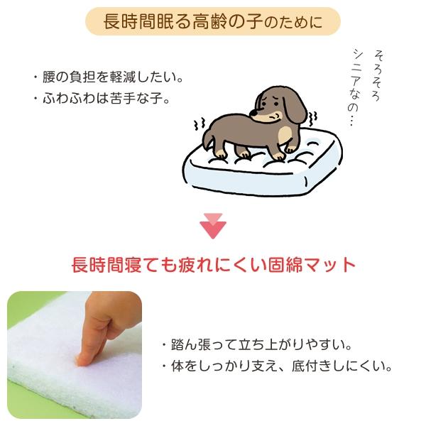 PEPPY（ペピイ） 犬 猫 ベッド 抗菌防臭ふんわりスクエアベッド L