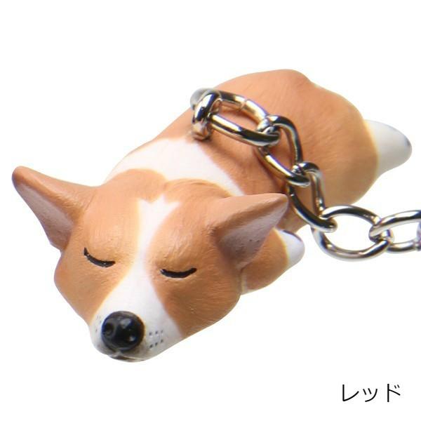 寝て待つコーギー ミニチャーム 雑貨 キーホルダー 小物 ハンドメイド