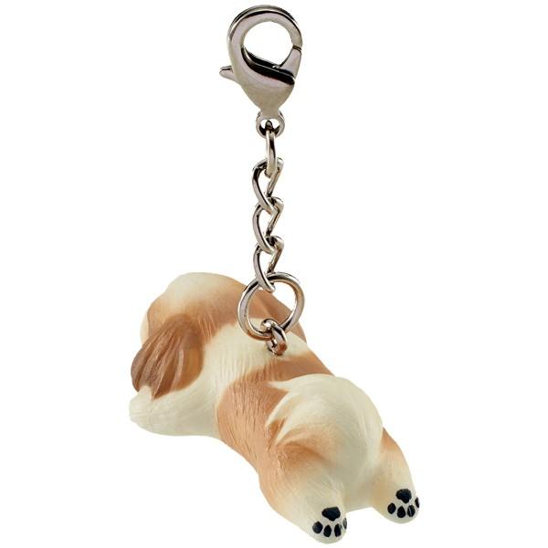 寝て待つシーズーミニチャーム 雑貨 キーホルダー 小物 ハンドメイド