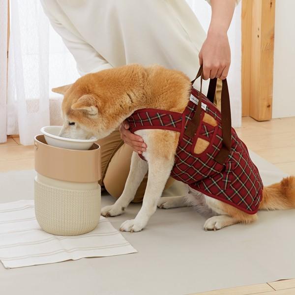 犬 介護 ルルパスタンド M 食器台 スタンド 犬　猫 ペット ペピイオリジナル シニア 老齢犬 高齢犬 介助 ごはん台 小型犬 中型犬 大型犬 高さ｜peppynet