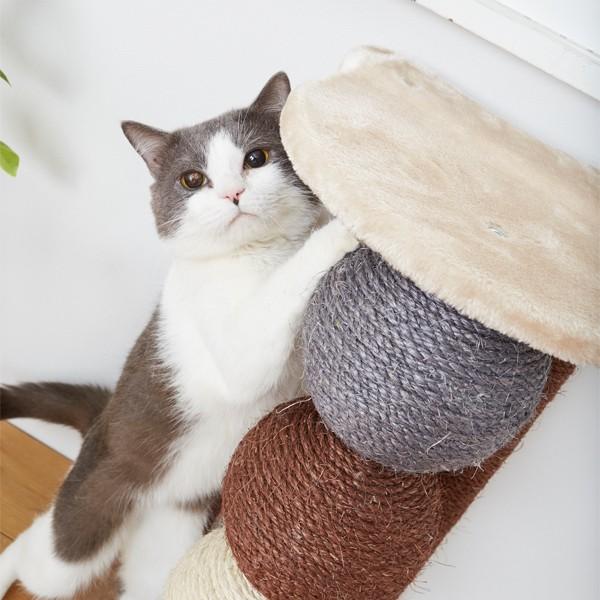 キャットタワー ニャンまるも爪とぎ　スリム 省スペース ペット 猫タワー 据え置　インテリア かわいい_6