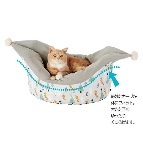 カーブ　ベッド（猫用） セール ボートベッド 猫 ベッド メッシュ 通気性 夏 カーブ フチ