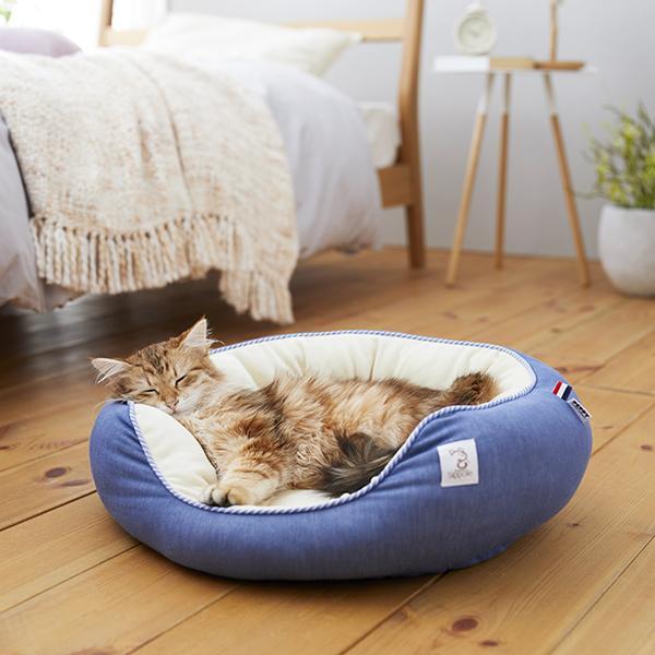 PEPPY 犬 猫 ベッド Sippole 2WAYもちふわオーバルベッド S