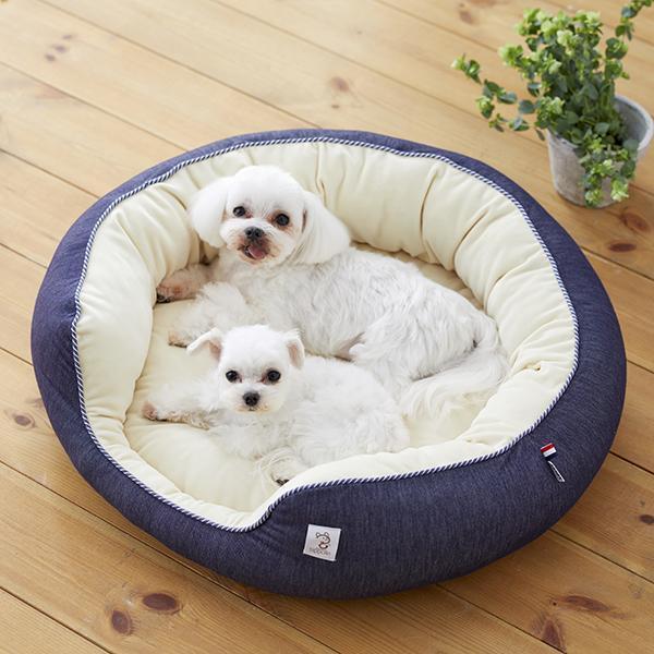 PEPPY 犬 猫 ベッド Sippole 2WAYもちふわオーバルベッド L