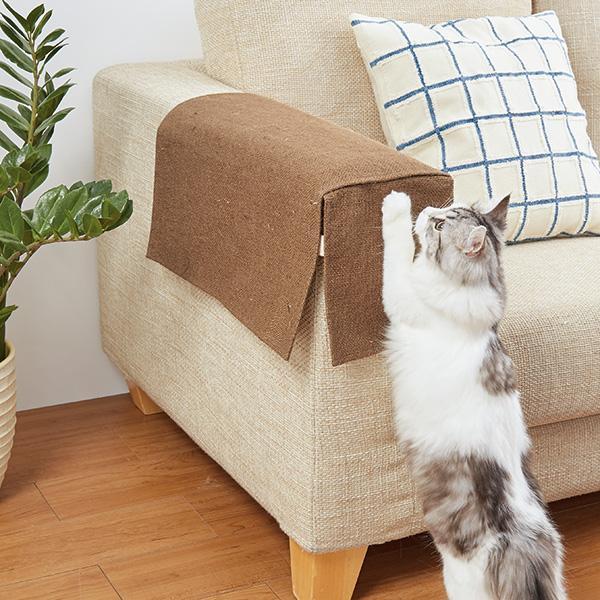 どこでも爪とぎマット　ソファアーム用　猫 ねこ 爪とぎ 引っ掻き ひっかき 傷 キズ隠し ペット PEPPY ペピイ