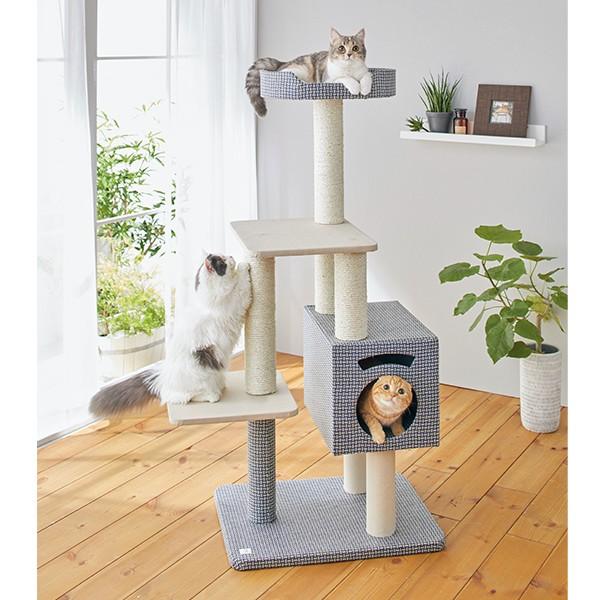 キャットタワー ｓｉｐｐｏｌｅ トレイルタワー ステップ 高さ130cm 猫 シンプル カジュアル おしゃれ インテリア 多頭飼い 省スペース Ra Peppy ペピイ Yahoo 店 通販 Yahoo ショッピング