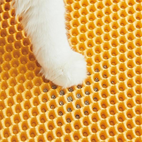 砂ガードマット Ｍ（60×40）  猫 トレイ 砂 飛び散り 清潔 お掃除 簡単 ペット ペピイ PEPPY｜peppynet｜02