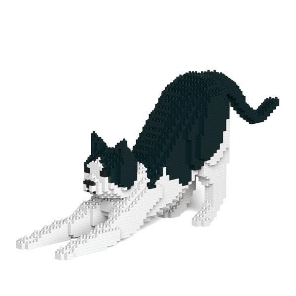 感謝価格(‗- ·̫ -‗^)ꪆ  ❤︎飛ぶ!!ハチワレ猫ちゃん JEKCA ジェッカブロック ねこ ハチワレ 猫 ブロック おもちゃ