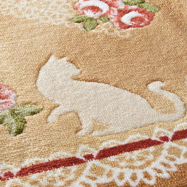 猫 ラグ エレガントレースキャット　抗菌はっ水ラグ 190×240　ねこ マット カーペット インテリア 国産 ペット ペピイ PEPPY 爆買_2