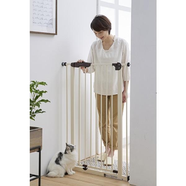 犬用ゲート 拡張できるスチールゲート ハイタイプ ペットドア
