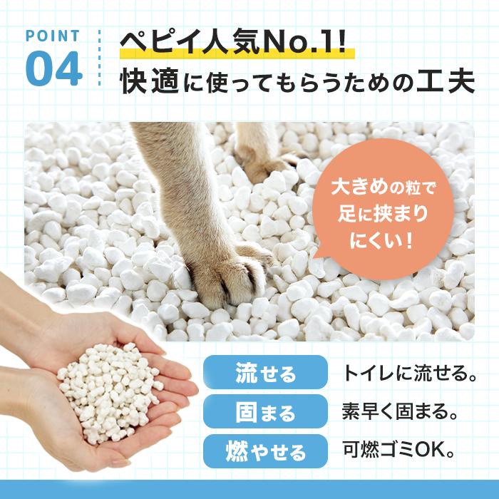 マジカルサンド 5L×12個 ほこりがたたない紙の猫砂 紙 紙砂 白い 大粒 国産 固まる ねこすな 消臭 トイレに流せる 流せる 爆買の画像