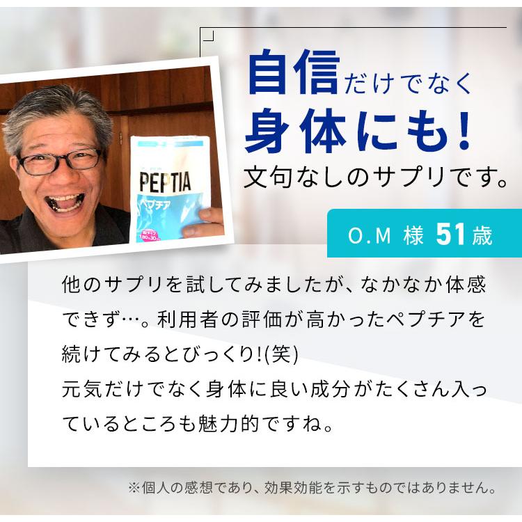 ペプチア 男性用サプリ 180粒 定期便 性力剤 現役専門医開発監修 滋養 活力ケア マカ 亜鉛 ランペップ 厳選成分 特許配合｜peptia-shop｜04