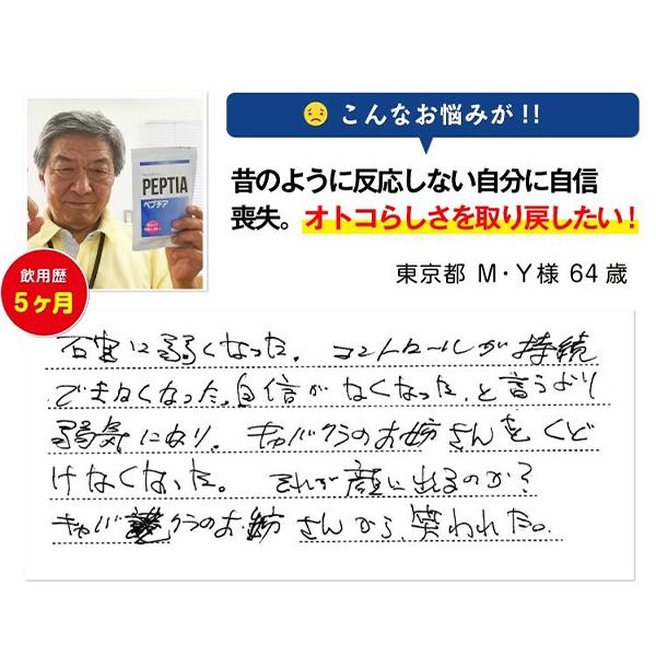 ペプチア 男性用サプリ 540粒 3ヶ月分 性力剤 現役専門医開発監修 滋養 活力ケア マカ 亜鉛 ランペップ 厳選成分 特許配合｜peptia-shop｜08