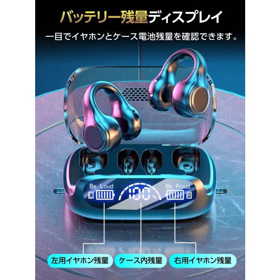 ワイヤレスイヤホン bluetooth 5.4 高音質 片耳 耳掛け 通話 2025 防水 伝導 iPhone Android 対応 空気伝導 非骨伝導 最新型  オープンイヤー 残量表示 |  | 12