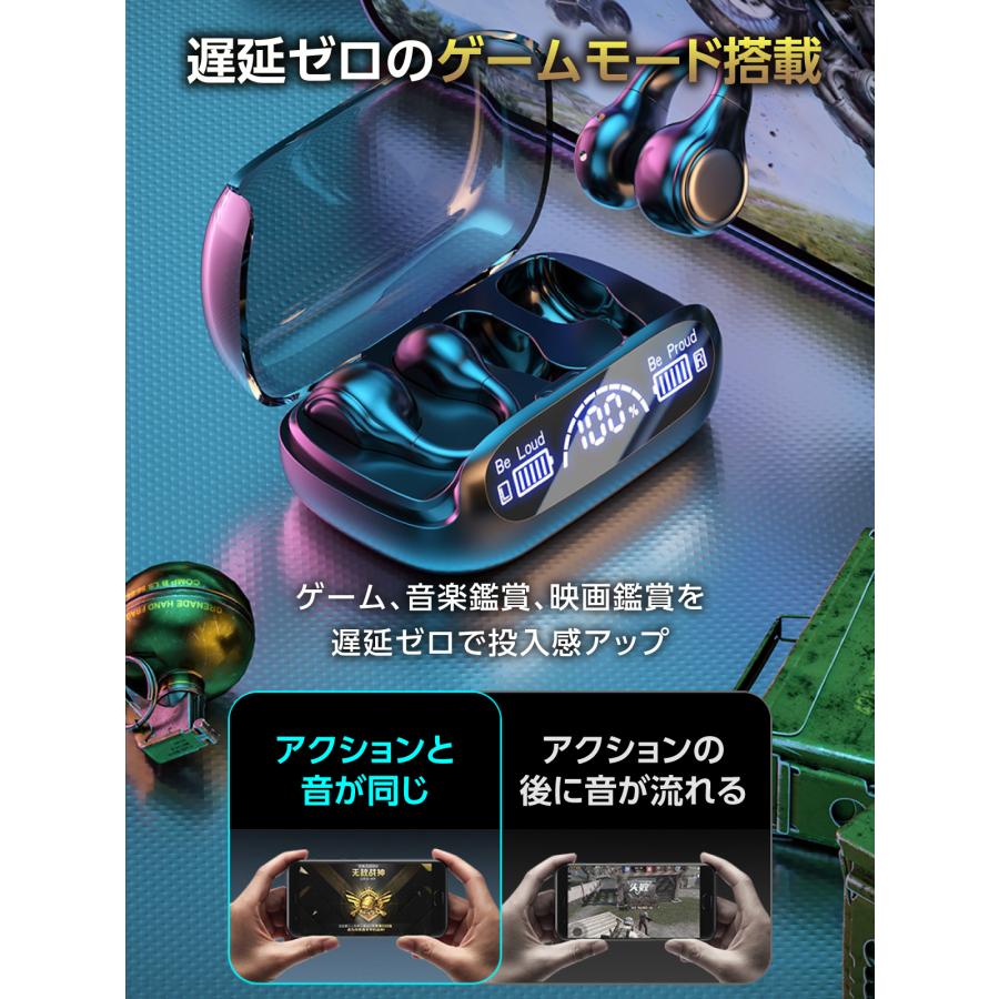 ワイヤレスイヤホン bluetooth 5.4 高音質 片耳 耳掛け 通話 2025 防水 伝導 iPhone Android 対応 空気伝導 非骨伝導 最新型  オープンイヤー 残量表示 |  | 11