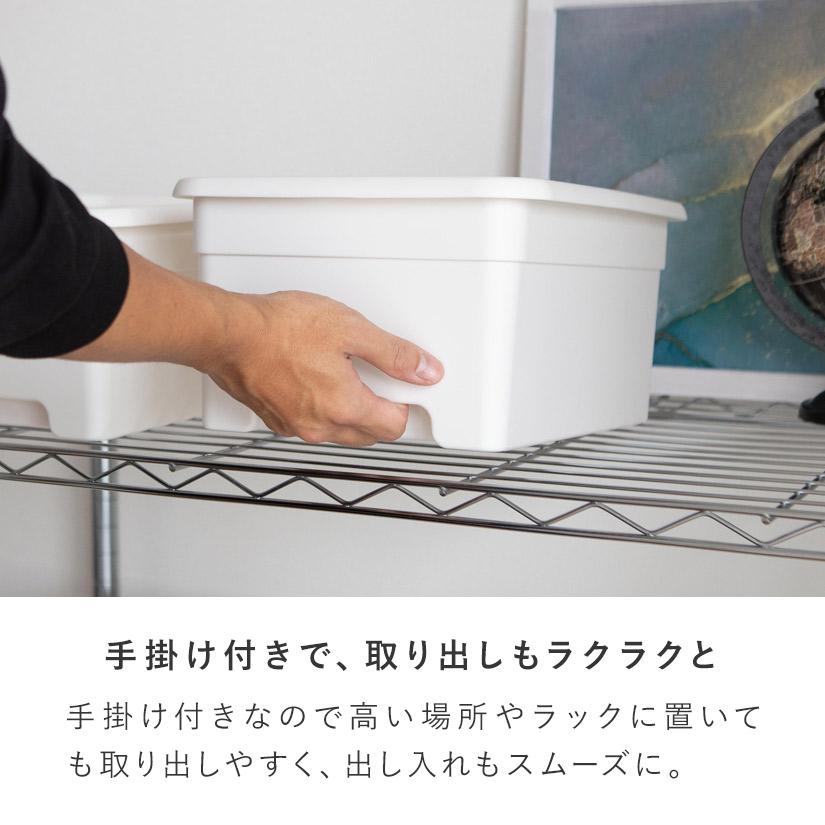 フタ付きプラスチック収納ボックス（S） 幅25×奥35×高さ16cm 3個