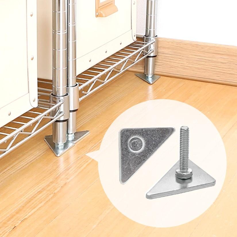 Luminous スチールラック パーツ ルミナス ラック 三角プレート脚 2個