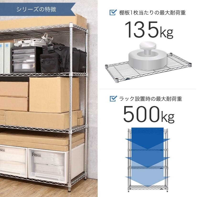 Luminous スチールラック 業務用 キッチン 幅75 奥行45 高さ155 4段