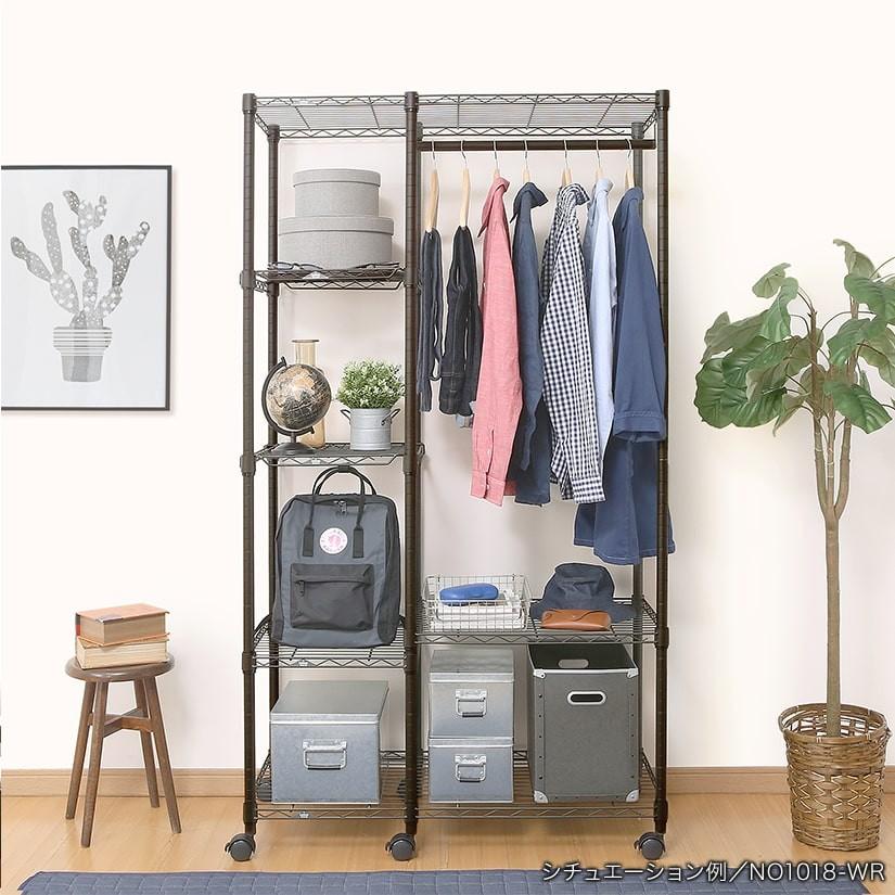 Luminous ハンガーラック スチールラック 幅100 奥行45 高さ180