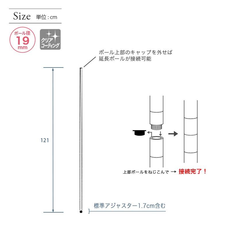 Luminous スチールラック パーツ ルミナス ラック ポール 基本ポール