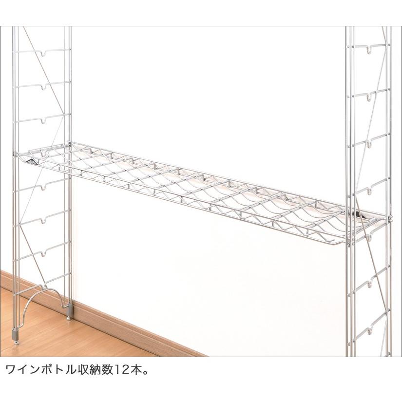 エレクター エレクターシェルフ ファーストシリーズ 幅121.3cm×奥行30.3 Sシリーズ用 ワインシェルフ 収納数12本 WS1220 業務用の画像