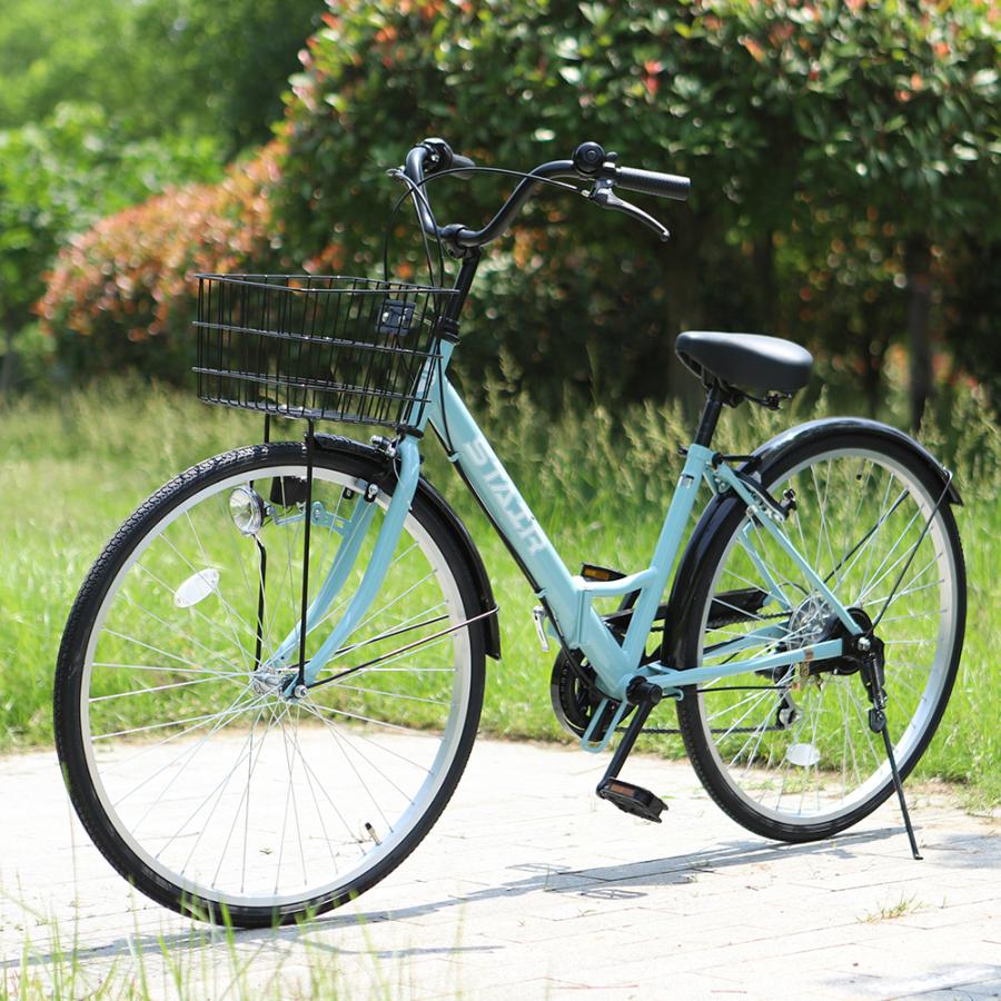 折りたたみシティサイクル 折りたたみ自転車 シマノ製6段変速 26インチ