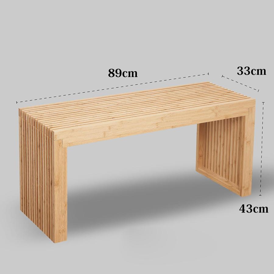 ベンチ ダイニングベンチ 天然竹木ベンチ イス 椅子 スツール 天然竹木