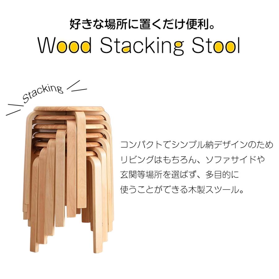 スツール スタッキング 2脚セット コンパクト キッチン ダイニング
