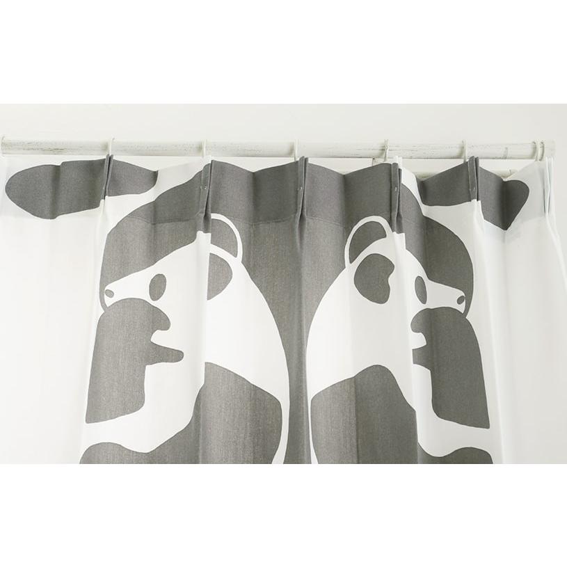 フィンレーソン　カーテン1枚　パンダ　北欧 Finlayson カーテン パンダ フィンレイソン アヤトス グレー 1.5