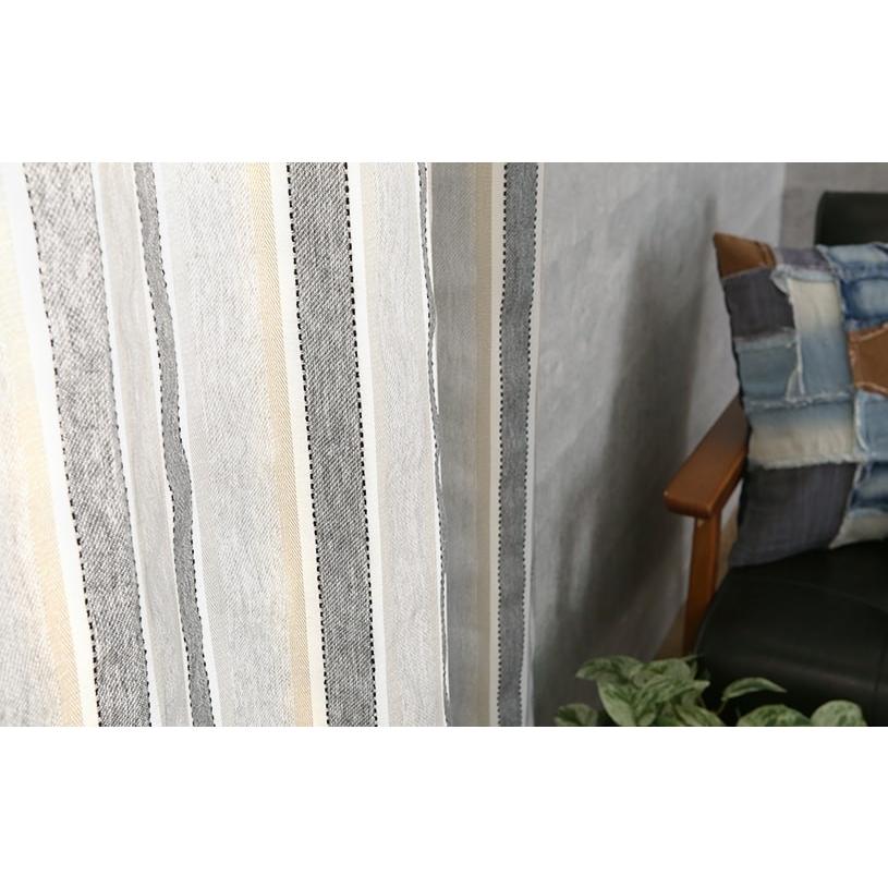裏地カーテン・ライナー 黒とグレーのストライプ 裏地カーテン・ライナー 黒とグレーのストライプ