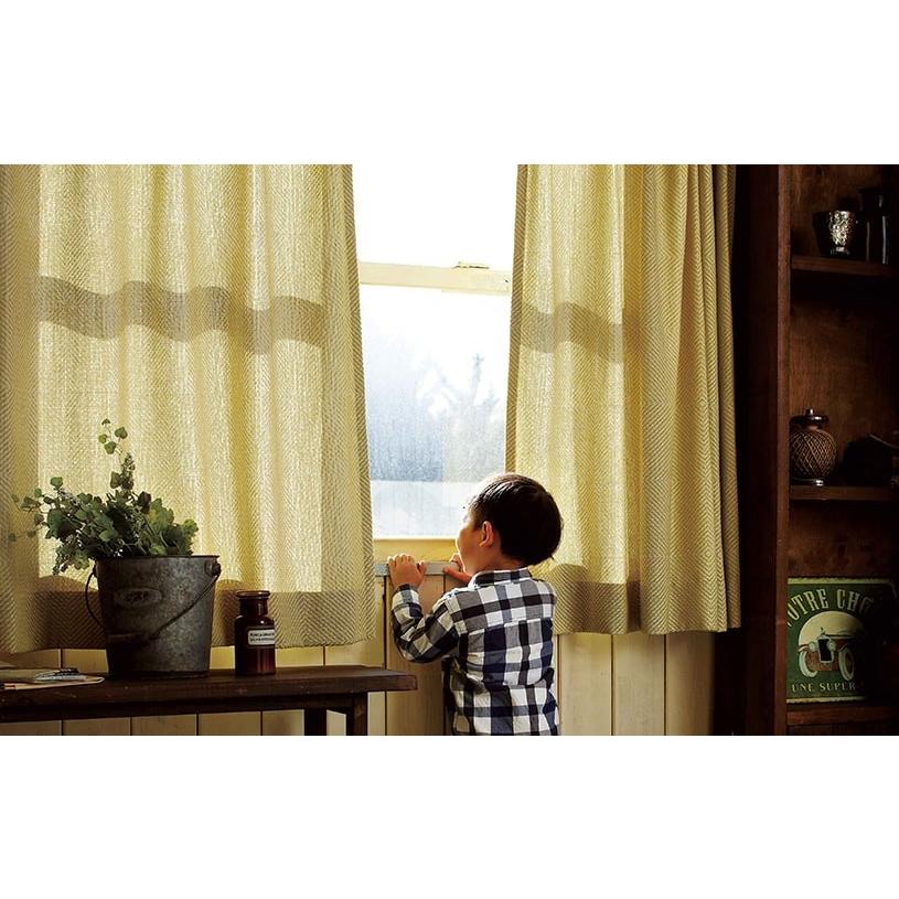 カーテン おしゃれ オーダー 非遮光 イエロー グリーン ブルー 天然