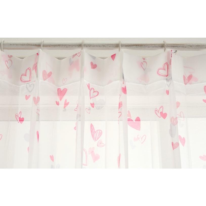 1cm刻み カーテン 4枚組 セット かわいい おしゃれ ハート エンジェルセット ピンク アイボリー 1 5倍ヒダ Cl 0005 Set パーフェクトスペース カーテン館 通販 Yahoo ショッピング