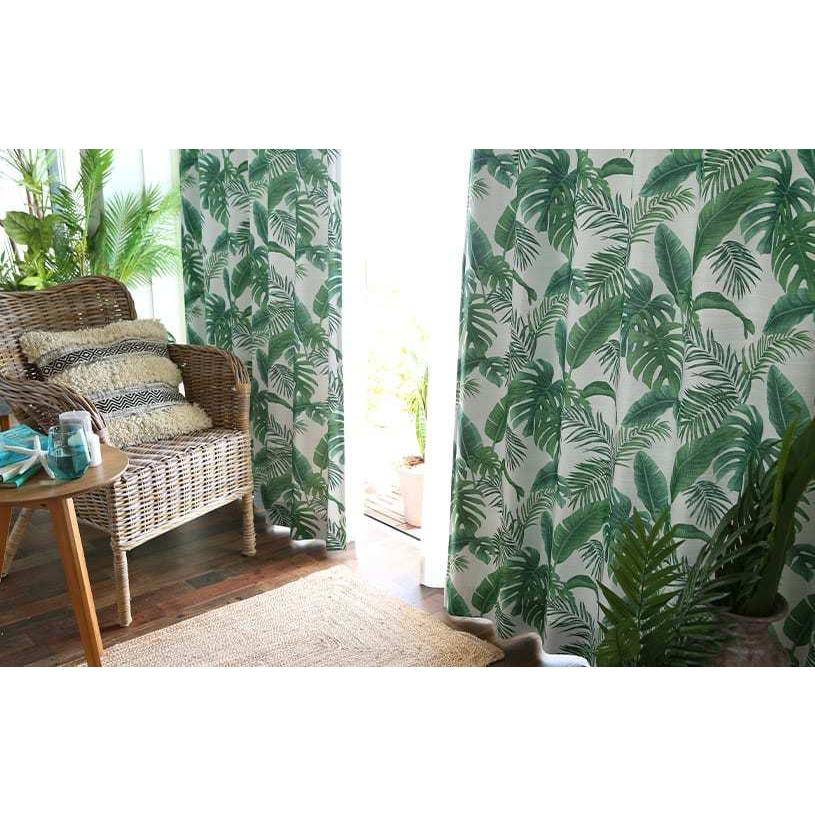 1cm刻み カーテン おしゃれ 緑 安い 遮光カーテン ハワイ モンステラ 南国 植物 マリブ グリーン みどり 1 5倍ヒダ Cl 0074 2h パーフェクトスペース カーテン館 通販 Yahoo ショッピング