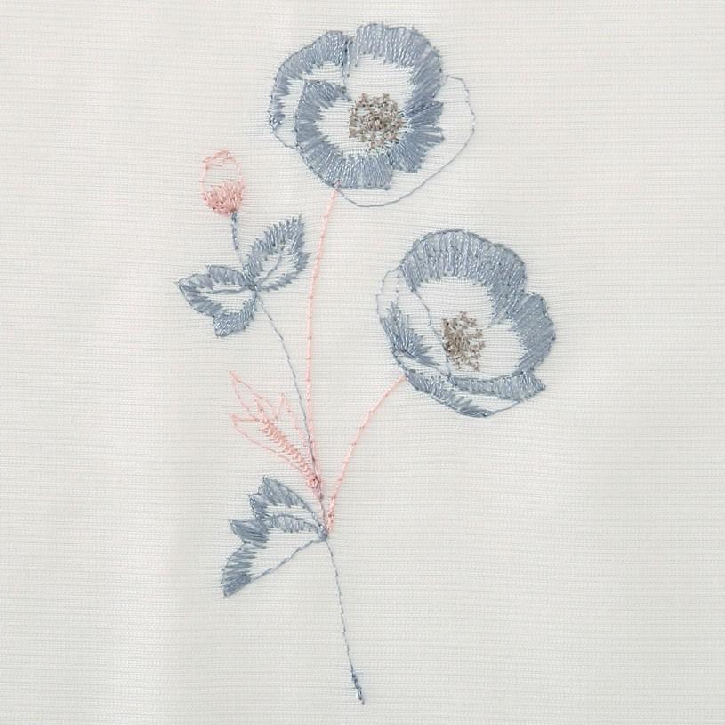 アンティーク 薔薇＆小花＆鶏 オープンカットワーク手刺繍 ペアカーテン アンティークウクライナ 薔薇＆小花＆鶏 オープンカットワーク手