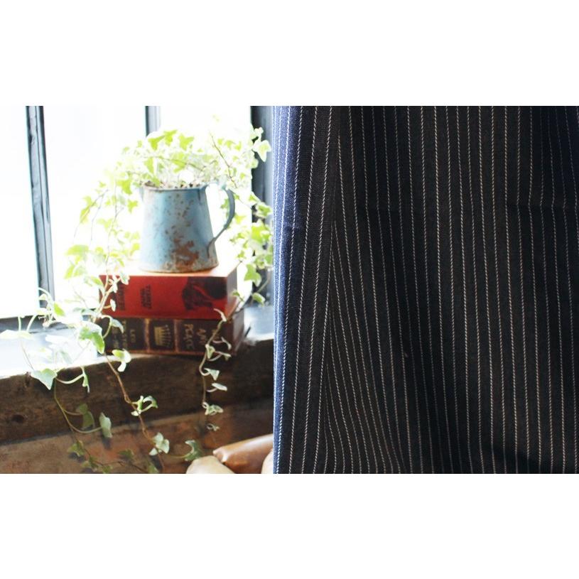 カーテン おしゃれ 1cm刻み オーダー おしゃれ メンズカーテン かっこいい カルロス インディゴピンストライプ 1 5倍ヒダ 最短 翌日出荷 D0576 2h パーフェクトスペース カーテン館 通販 Yahoo ショッピング