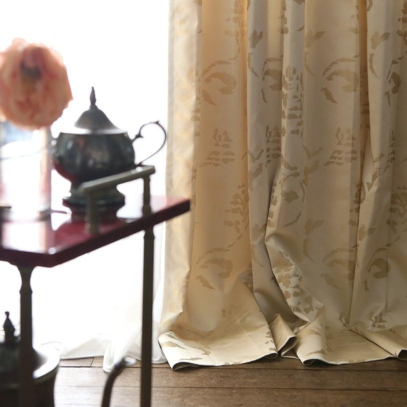 カーテン ジャカード 1級遮光 高級感 おしゃれ 安い オーダー 白 防炎 遮熱 保温 サンティエ ホワイトゴールド 1 5倍ヒダ 最短 翌日出荷 D0663 2h L パーフェクトスペース カーテン館 通販 Yahoo ショッピング